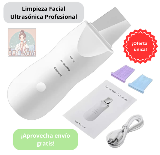 Espátula Facial Ultrasónica Exfoliante